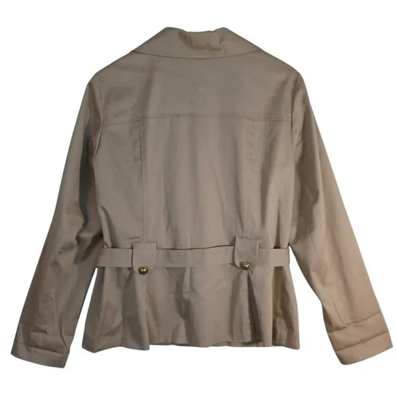Sandro Sportswear Trench Coat Jacket Length Classic Tan Womens Medium - Picture 11 of 12
